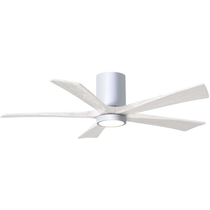 Irene 5 Blade Hugger Ceiling fan with Light Kit - 52" / Gloss White / Matte White