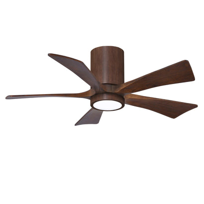 Irene 5 Blade Hugger Ceiling fan with Light Kit - 42" / Walnut / Walnut Tone