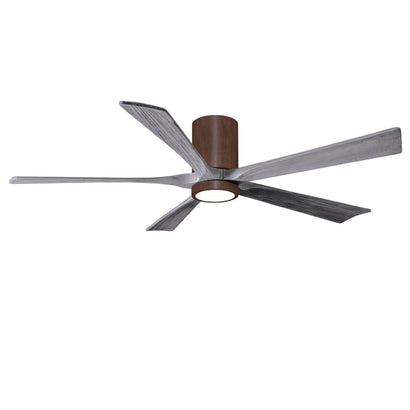 Irene 5 Blade Hugger Ceiling fan with Light Kit - 60" / Walnut / Barnwood Tone