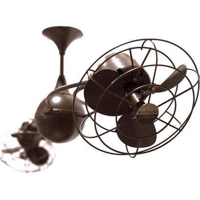 Italo Ventania Rotational Dual Ceiling Fan - Metal Blades - Bronzette