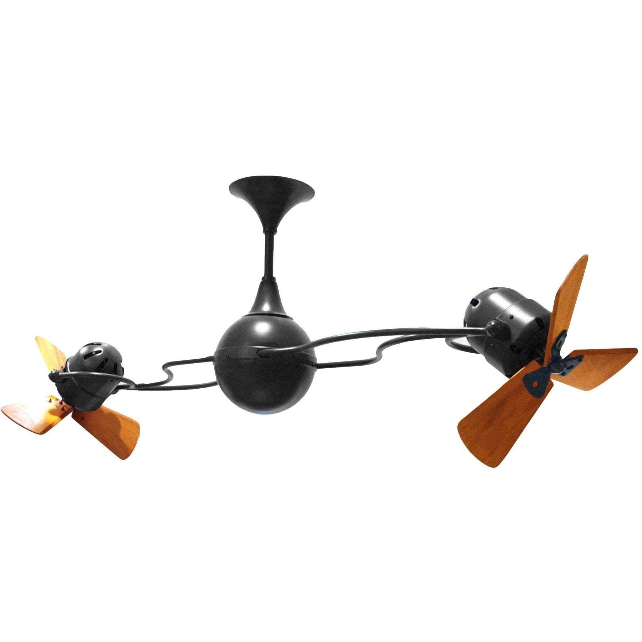 Italo Ventania Rotational Dual Ceiling Fan - Wood Blades - Image 1