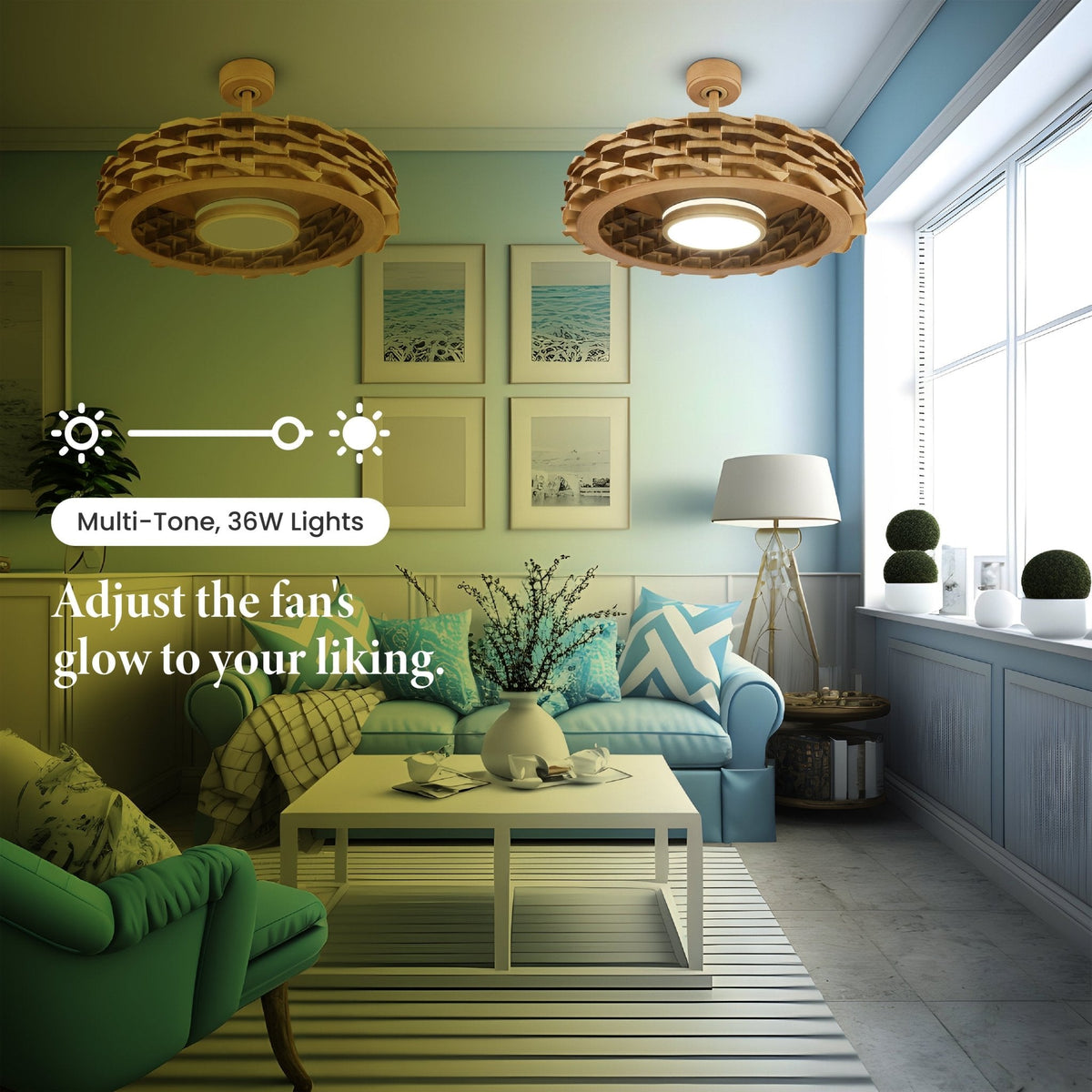 ᐅ LUMIO Bladeless Ceiling Fan, 6 Speeds with Dimmable LED Light buy for ...