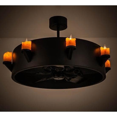 Meyda Tiffany 40"W Kingston 8 LT Chandel-Air Ceiling Fan - 167137