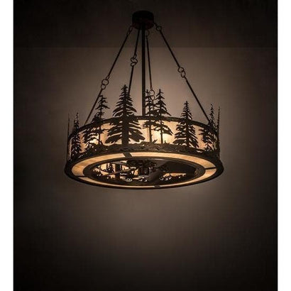 Meyda Tiffany 44" Wide Tall Pines Chandel-Air Ceiling Fan - 190516