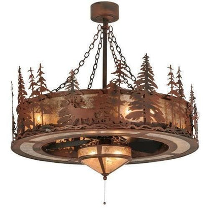 Meyda Tiffany 44"W Elk at Dusk Chandel-Air Ceiling Fan - 115914