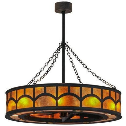 Meyda Tiffany 44"W Mission Hill Top W/Up and Downlights Chandel-Air Ceiling Fan - 123179
