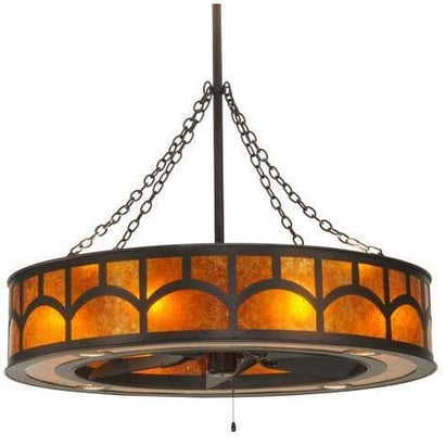 Meyda Tiffany 44"W Mission Hill Top W/Up and Downlights Chandel-Air Ceiling Fan - 147972