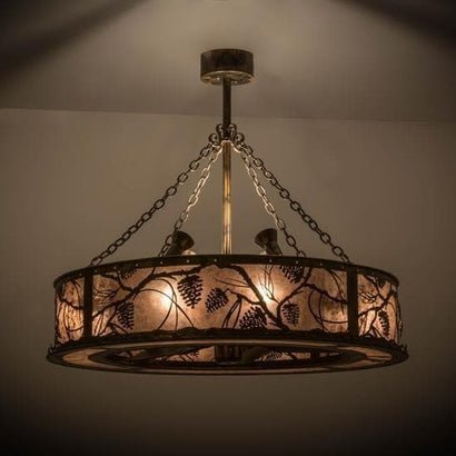 Meyda Tiffany 44"W Whispering Pines 4 Uplights Chandel-Air Ceiling Fan - 165557