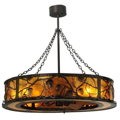 Meyda Tiffany 44"W Whispering Pines Chandel-Air Ceiling Fan - 108443