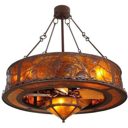 Meyda Tiffany 44"W Whispering Pines Chandel-Air Ceiling Fan - 138409