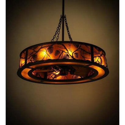 Meyda Tiffany 44"W Whispering Pines Chandel-Air Ceiling Fan - 178639