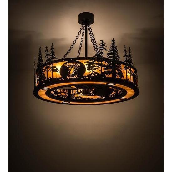 Meyda Tiffany 45"W Personalized Twisted Moose Chandel-Air Ceiling Fan - 175694 - Image 1