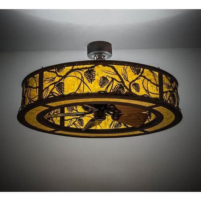 Meyda Tiffany 45"W Whispering Pines Chandel-Air Ceiling Fan - 166742