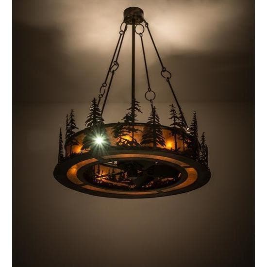 Meyda Tiffany 48"W Tall Pines Chandel-Air Ceiling Fan - 175012 - Image 1