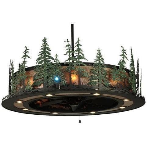 Meyda Tiffany 48"W Tall Pines W/Up & Downlights & LED Spotlight Chandel-Air Ceiling Fan - 138252 - Image 1