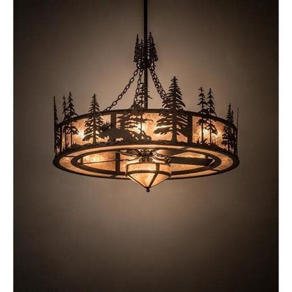 Meyda Tiffany 54"W Moose at Dusk Chandel-Air Ceiling Fan - 185031