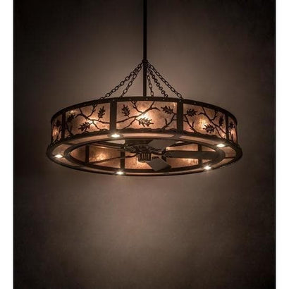 Meyda Tiffany 55" Wide Oak Leaf Chandel-Air Ceiling Fan - 196223