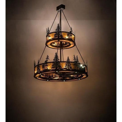 Meyda Tiffany 55"W Tall Pines Chandel-Air Ceiling Fan - 192444