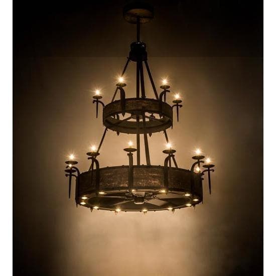 Meyda Tiffany 62"W Costello 18 LT Two Tier Chandel-Air Ceiling Fan - 176953 - Image 1