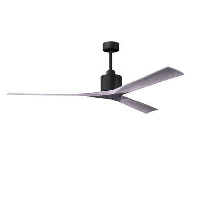 Nan XL 6-Speed Ceiling Fan in Wood Blades - 72" / Matte Black / Barnwood Tone
