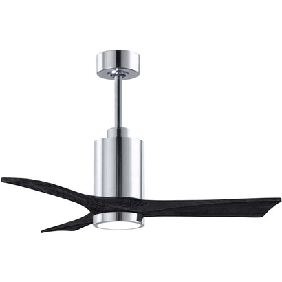 Patricia 3 Blade Ceiling Fan - 42" / Polished Chrome / Matte Black