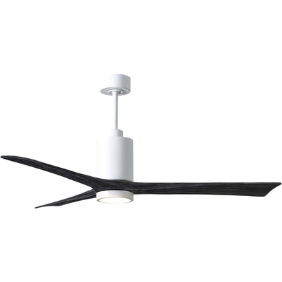 Patricia 3 Blade Ceiling Fan - 60" / Gloss White / Matte Black