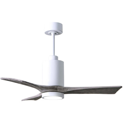 Patricia 3 Blade Ceiling Fan - 42" / Gloss White / Barnwood Tone