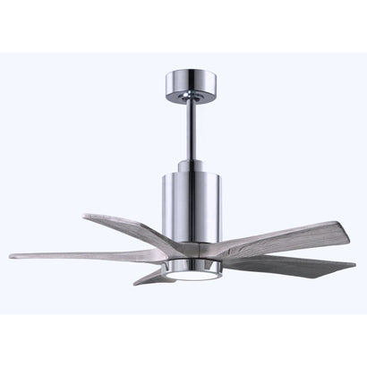 Patricia 5 Blade Ceiling Fan - 42" / Polished Chrome / Barnwood Tone