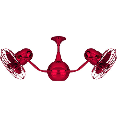 Vent Bettina Dual Ceiling Fan - Metal Blades - Red