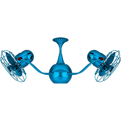 Vent Bettina Dual Ceiling Fan - Metal Blades - Light Blue