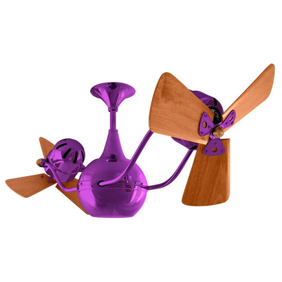 Vent Bettina Dual Ceiling Fan - Wood Blades - Light Purple